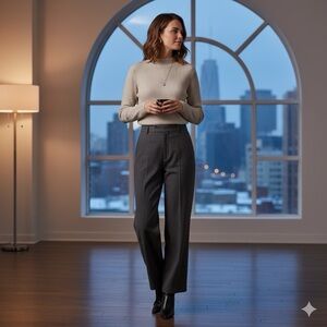 Scott Cream Ribbed Turtleneck Sweater